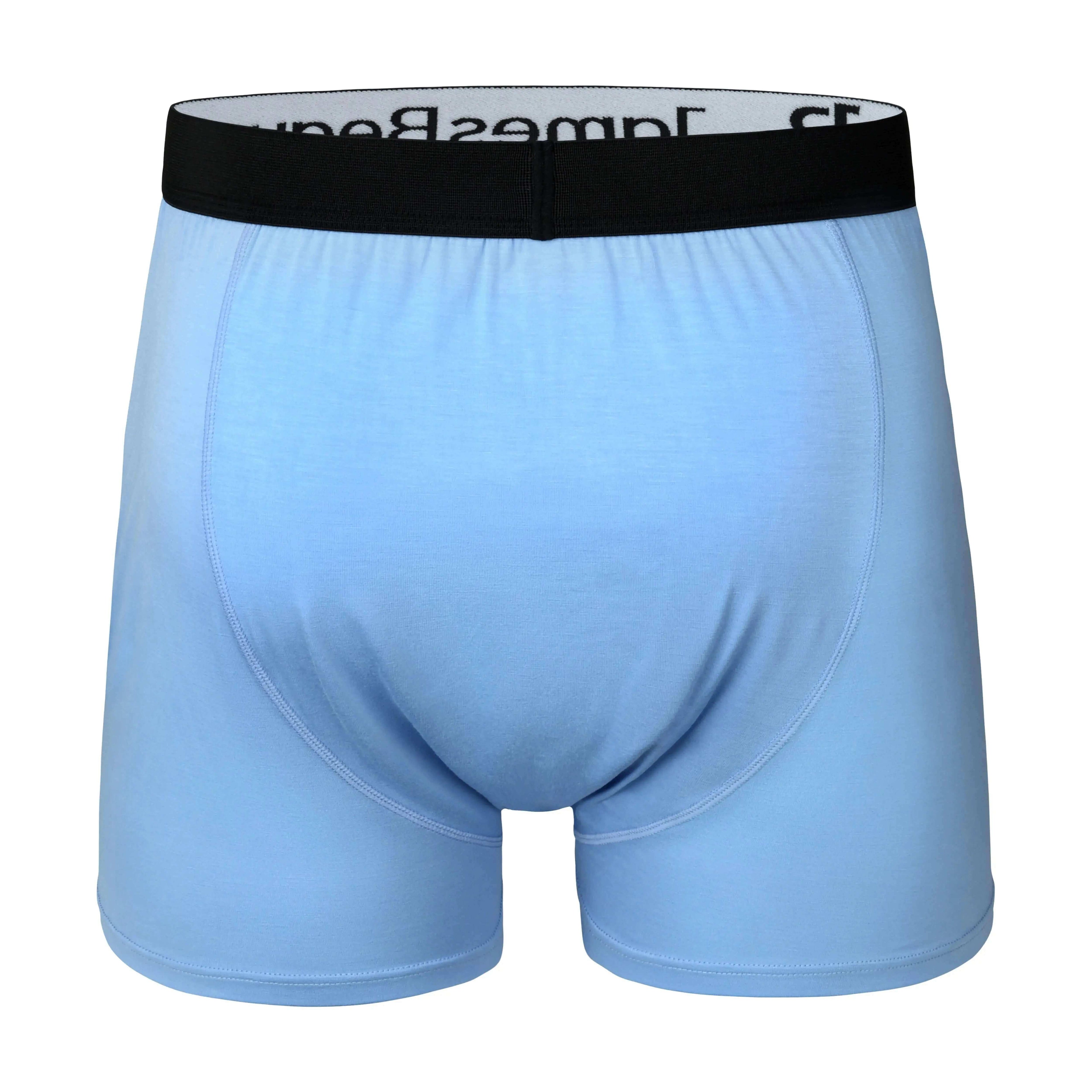 Bamboo Boxer Shorts for Men James Beaux Men's Heather Blue
