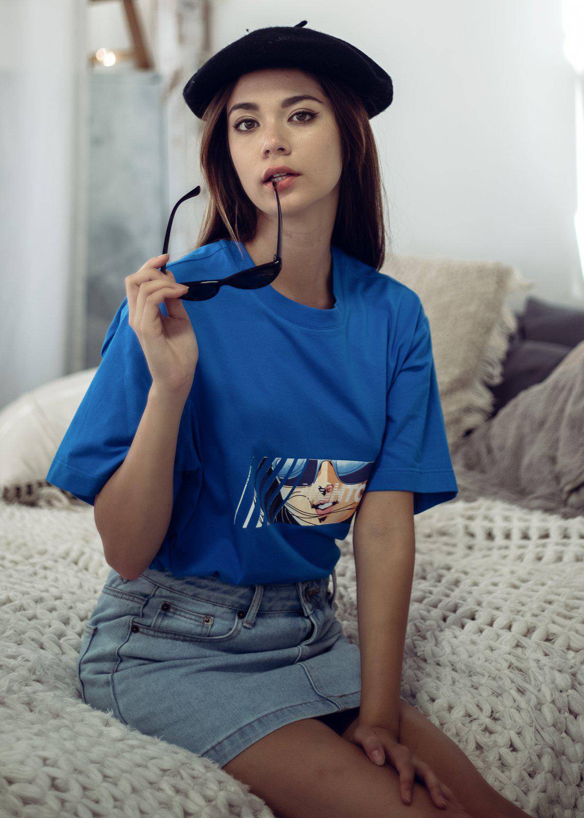 Anime Graphic Tee (Blue)