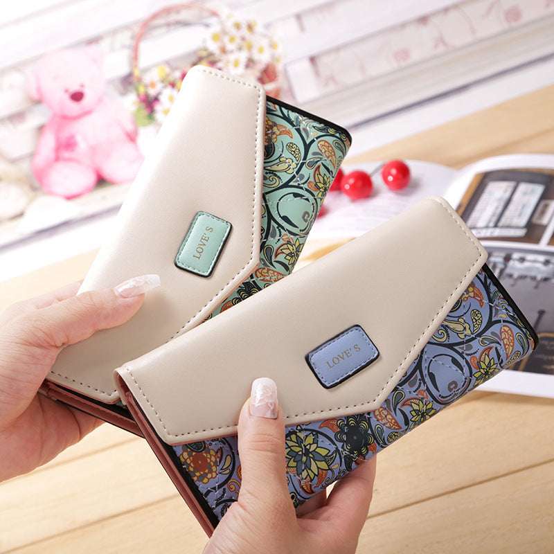 The Blooming Bloom Wallet - Floral PU Leather Clutch with Zipper Closure