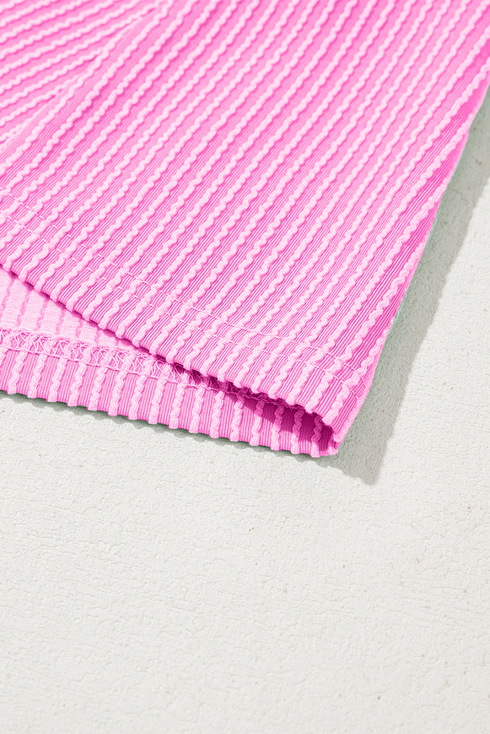 Blossom Corded Crew Neck Puff Sleeve Mini Dress