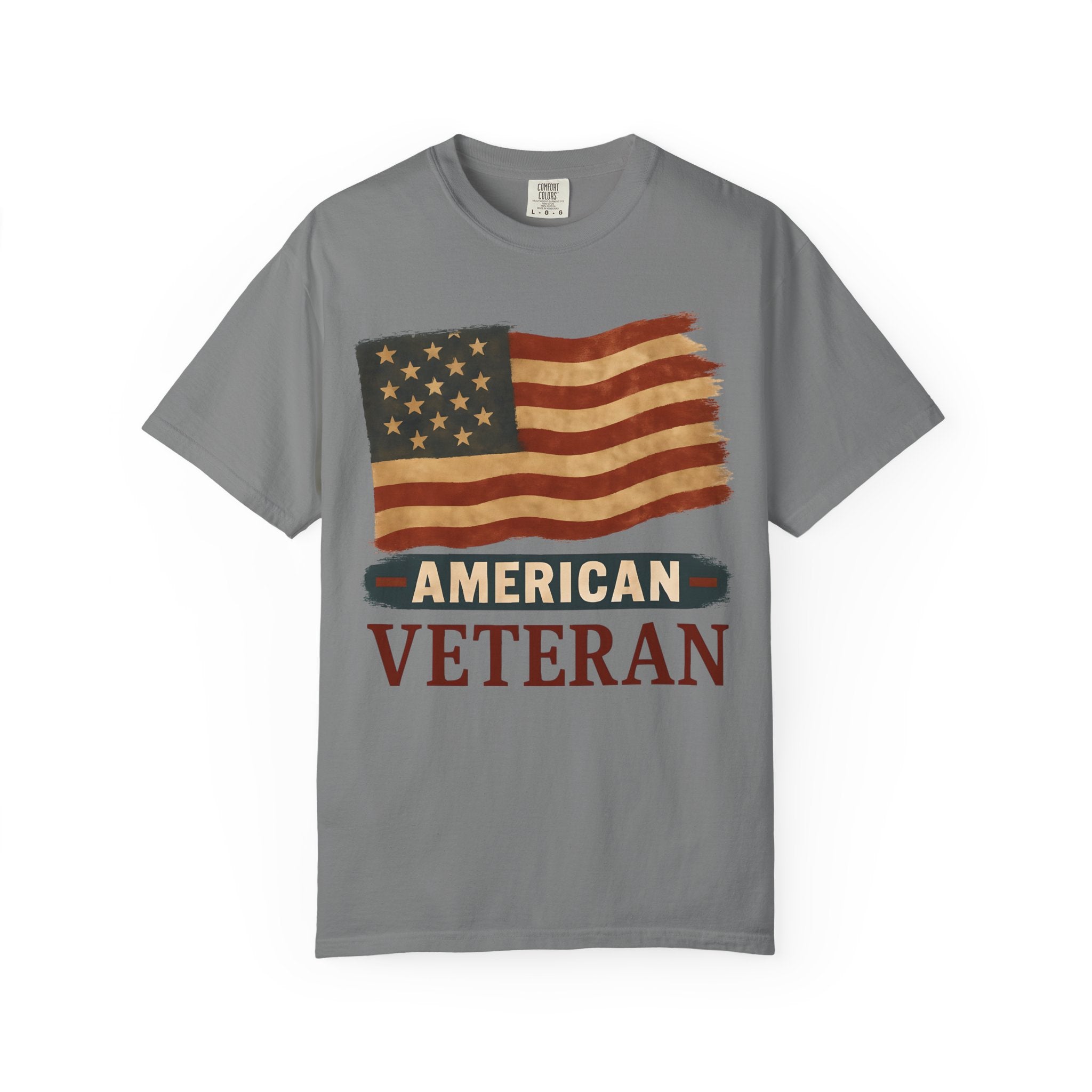 American Veteran Unisex Garment-Dyed T-shirt, Patriotic Tee, Military Appreciation, Veterans Day Gift, Casual Wear, Comfortable Style