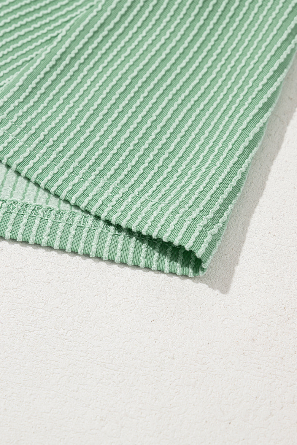 Blossom Corded Crew Neck Puff Sleeve Mini Dress