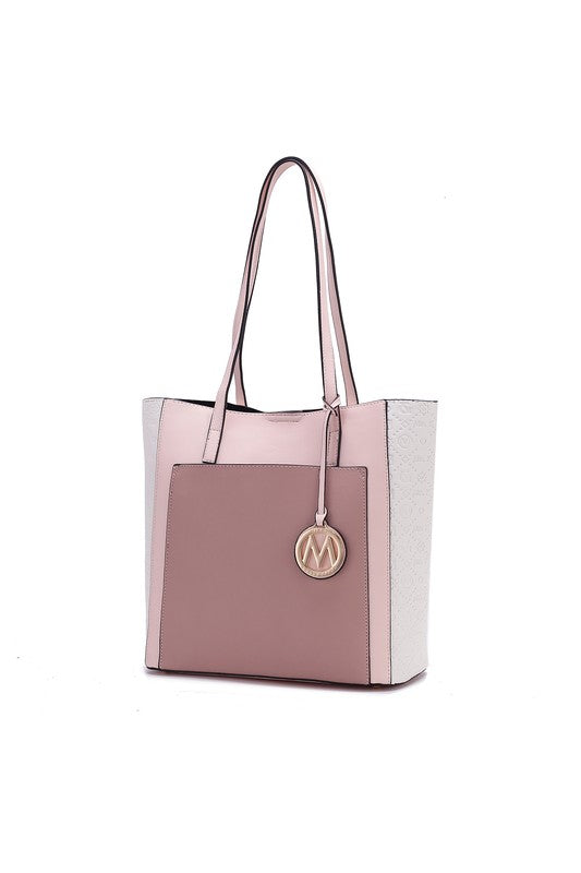 “Leah” Color-Block Tote Bag