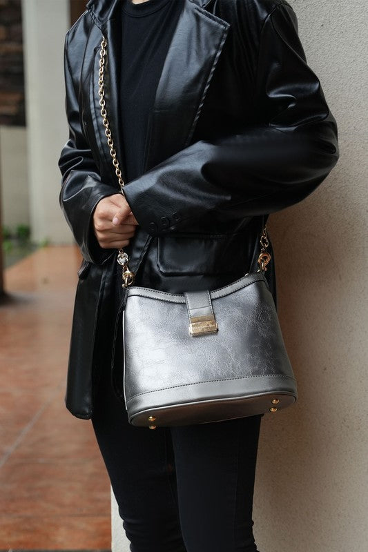 “Pilar” Vegan Leather Shoulder Bag