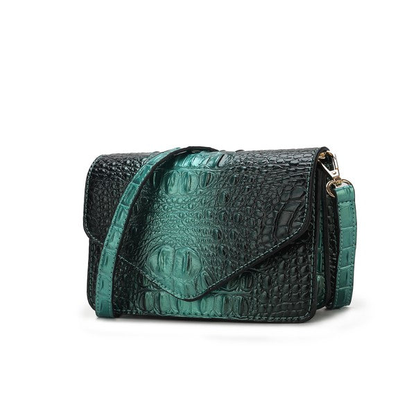 MKF Vanta Croc-Embossed Saddle Bag