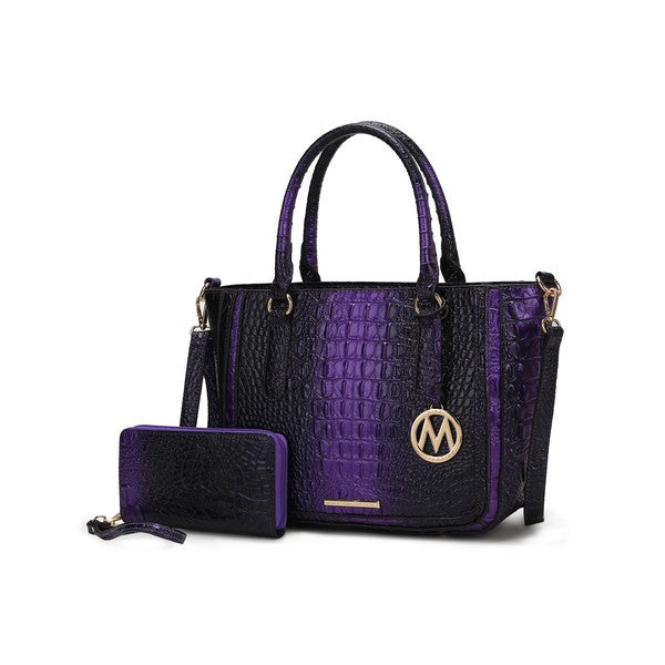 MKF Aphelia Croc-Embossed Handbag