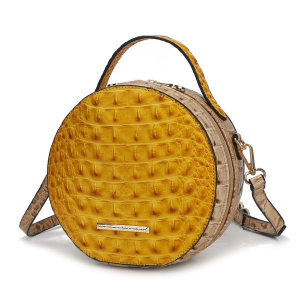 MKF Ynnari Croc-Embossed Crossbody Bag