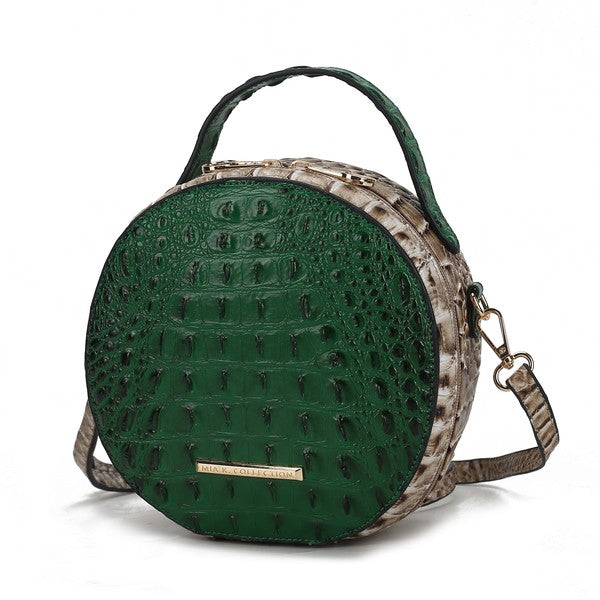 MKF Ynnari Croc-Embossed Crossbody Bag