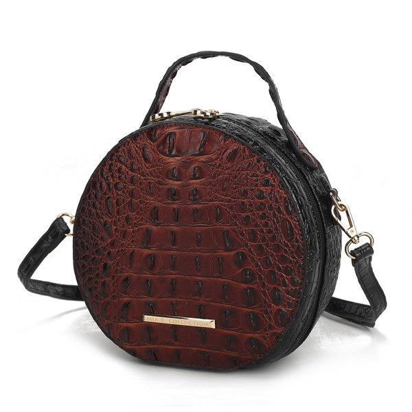 MKF Ynnari Croc-Embossed Crossbody Bag