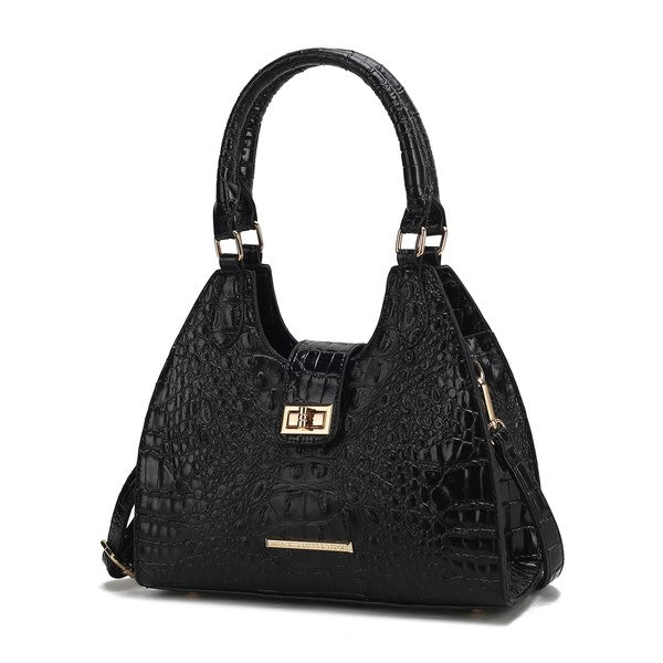 MKF Ava Faux Crocodile-Embossed Tote Bag
