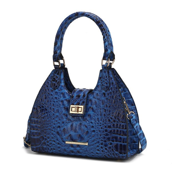 MKF Ava Faux Crocodile-Embossed Tote Bag