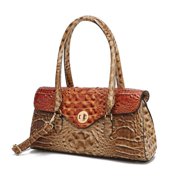 MKF Liviana Croc-Embossed Shoulder Bag