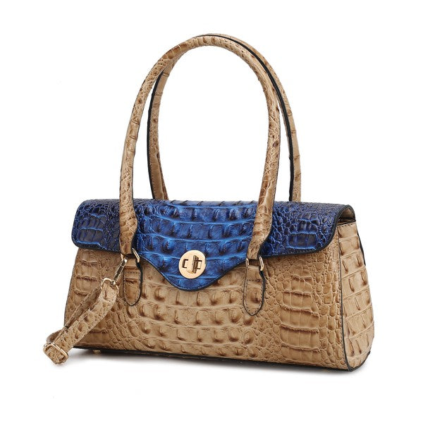 MKF Liviana Croc-Embossed Shoulder Bag