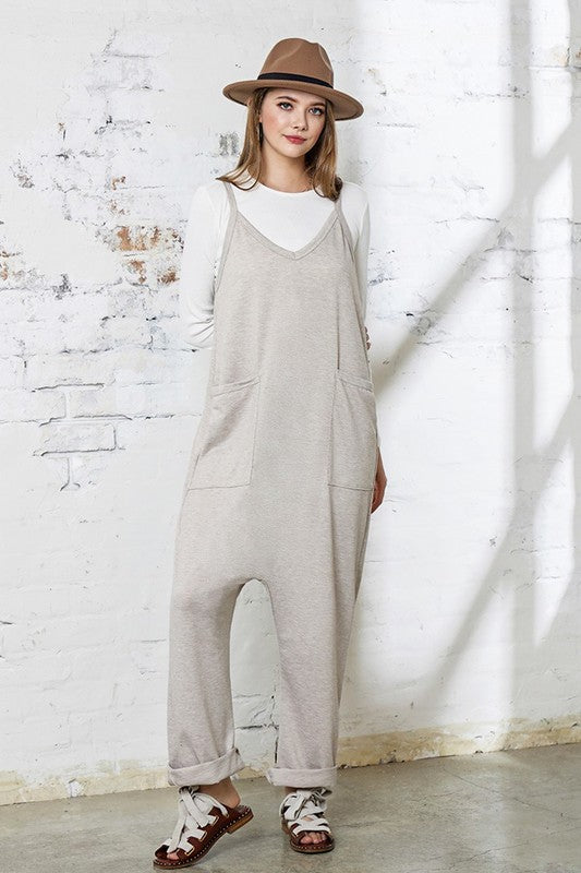 Drop Crotch Tank Style Harem Jumpsuit