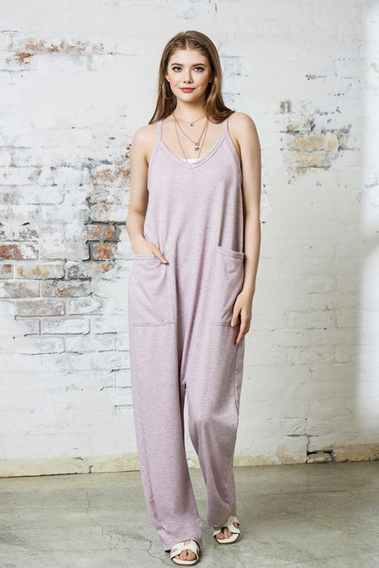 Drop Crotch Tank Style Harem Jumpsuit