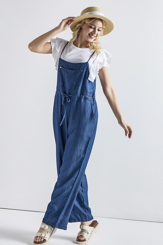 Pocket Adjustable Straps Overall Jumpsuit