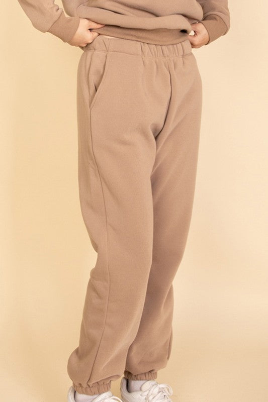 Side Pocket Drawstring Waist Sweatpants