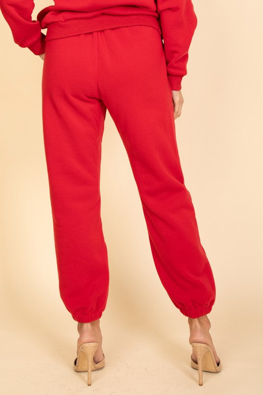 Side Pocket Drawstring Waist Sweatpants