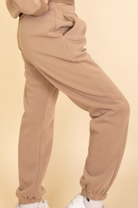 Side Pocket Drawstring Waist Sweatpants