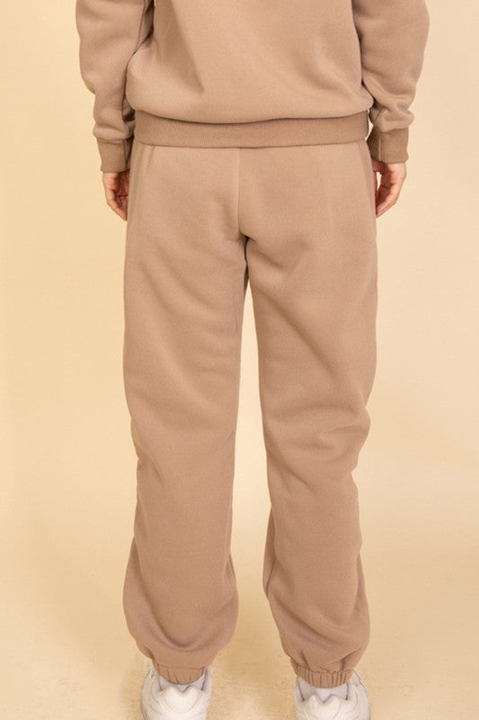 Side Pocket Drawstring Waist Sweatpants