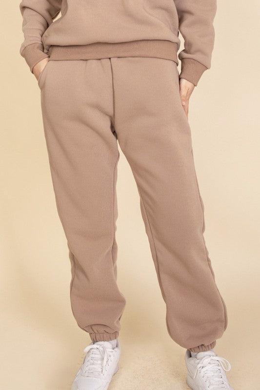 Side Pocket Drawstring Waist Sweatpants