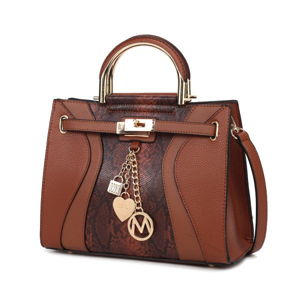 Cassia vegan Leather Satchel Bag