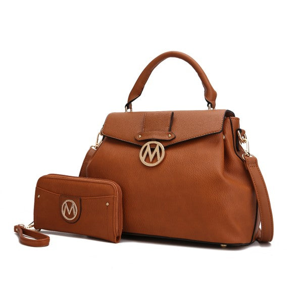 Aurora Vegan Leather Satchel and Wallet