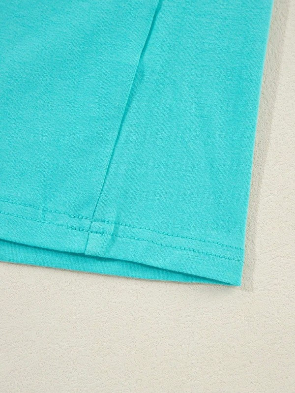 Boho Cotton 90's Color Block Sleeve Loose Fit Top