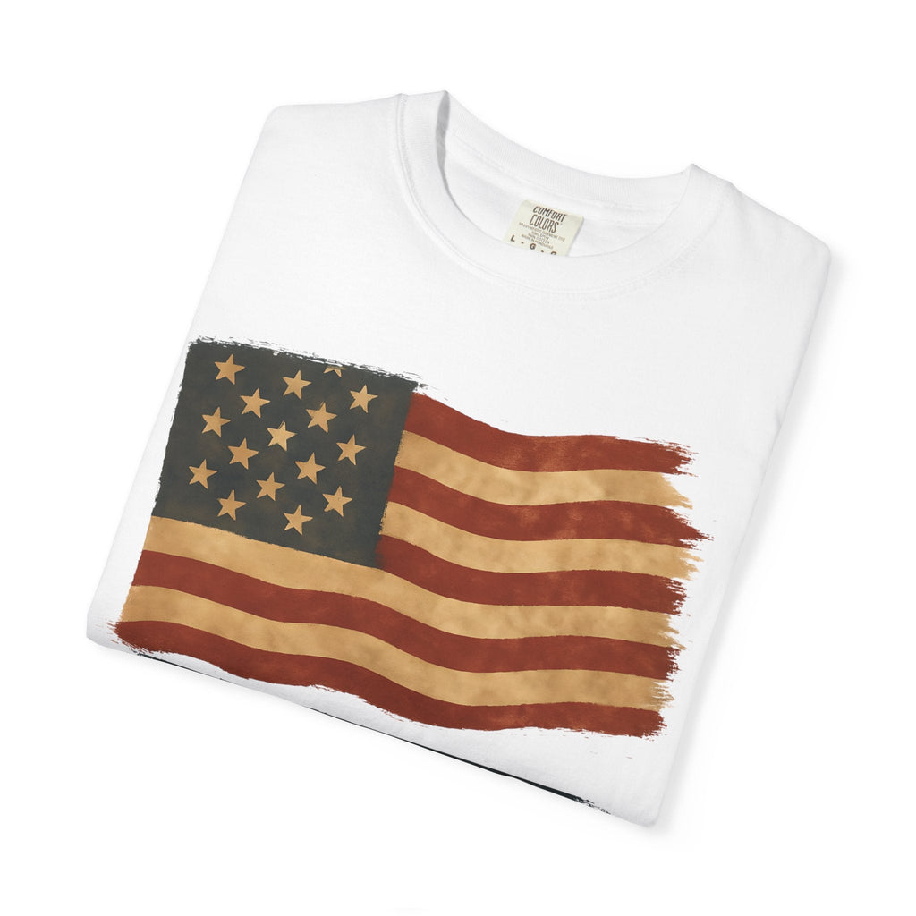 American Veteran Unisex Garment-Dyed T-shirt, Patriotic Tee, Military Appreciation, Veterans Day Gift, Casual Wear, Comfortable Style