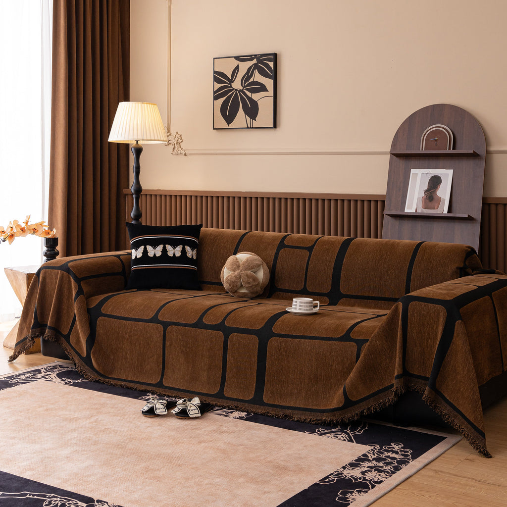 Modern Geometric Sofa Cover Decorative Couch Throw Blanket Furniture Protector