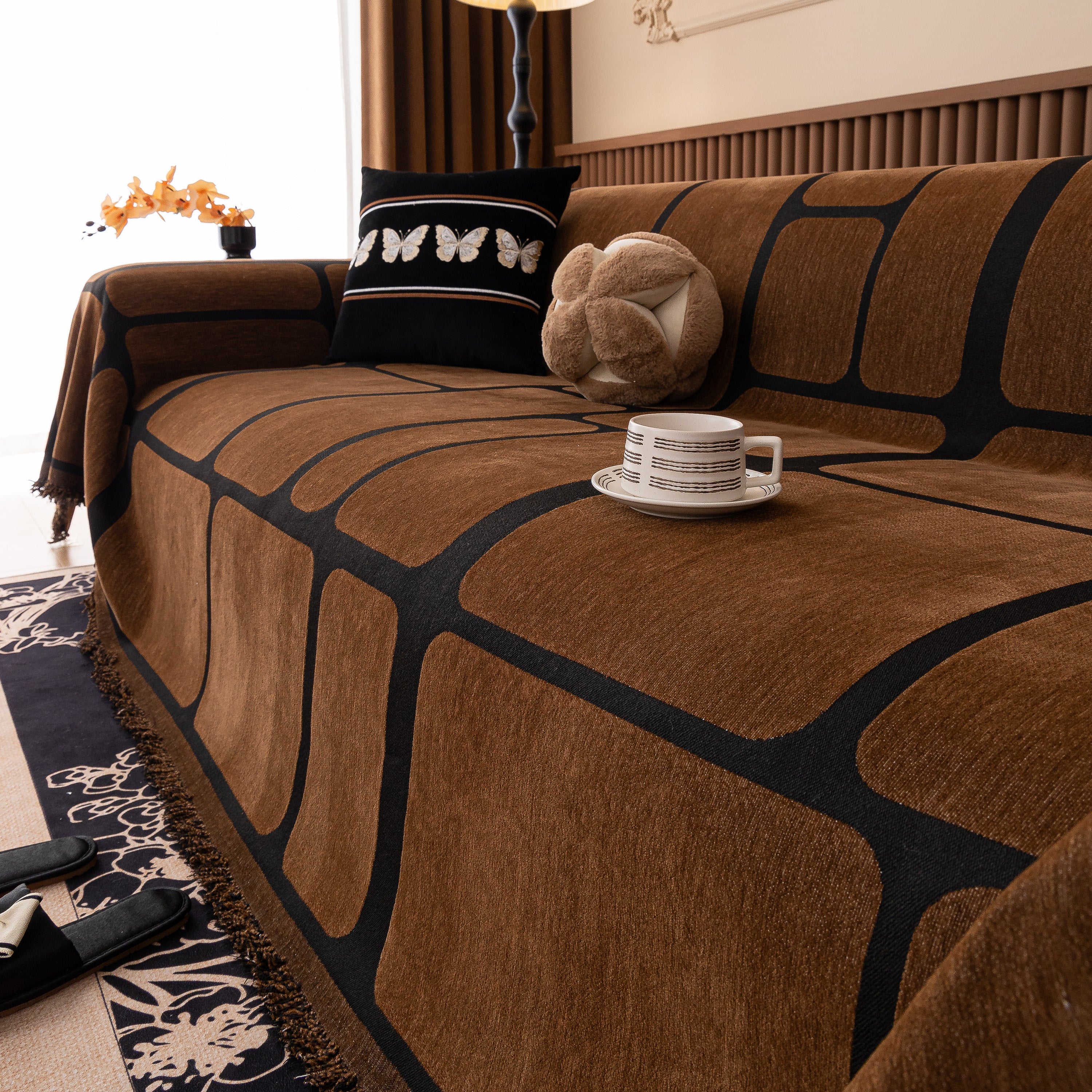 Modern Geometric Sofa Cover Decorative Couch Throw Blanket Furniture Protector