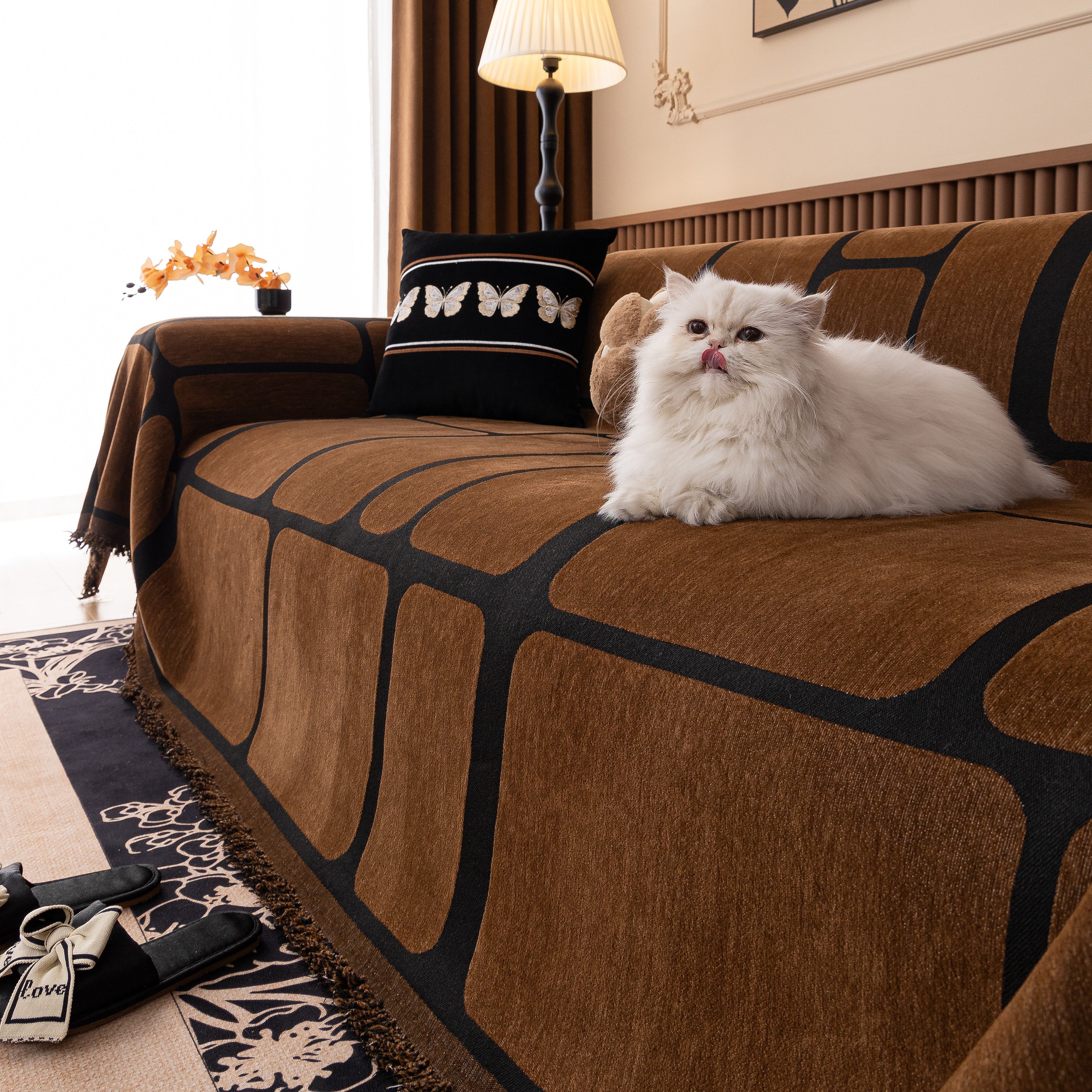 Modern Geometric Sofa Cover Decorative Couch Throw Blanket Furniture Protector