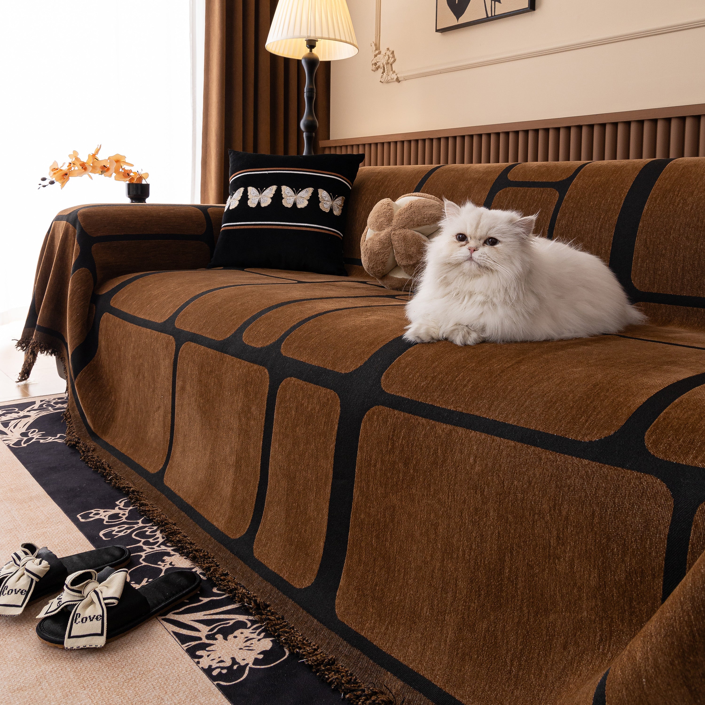 Modern Geometric Sofa Cover Decorative Couch Throw Blanket Furniture Protector