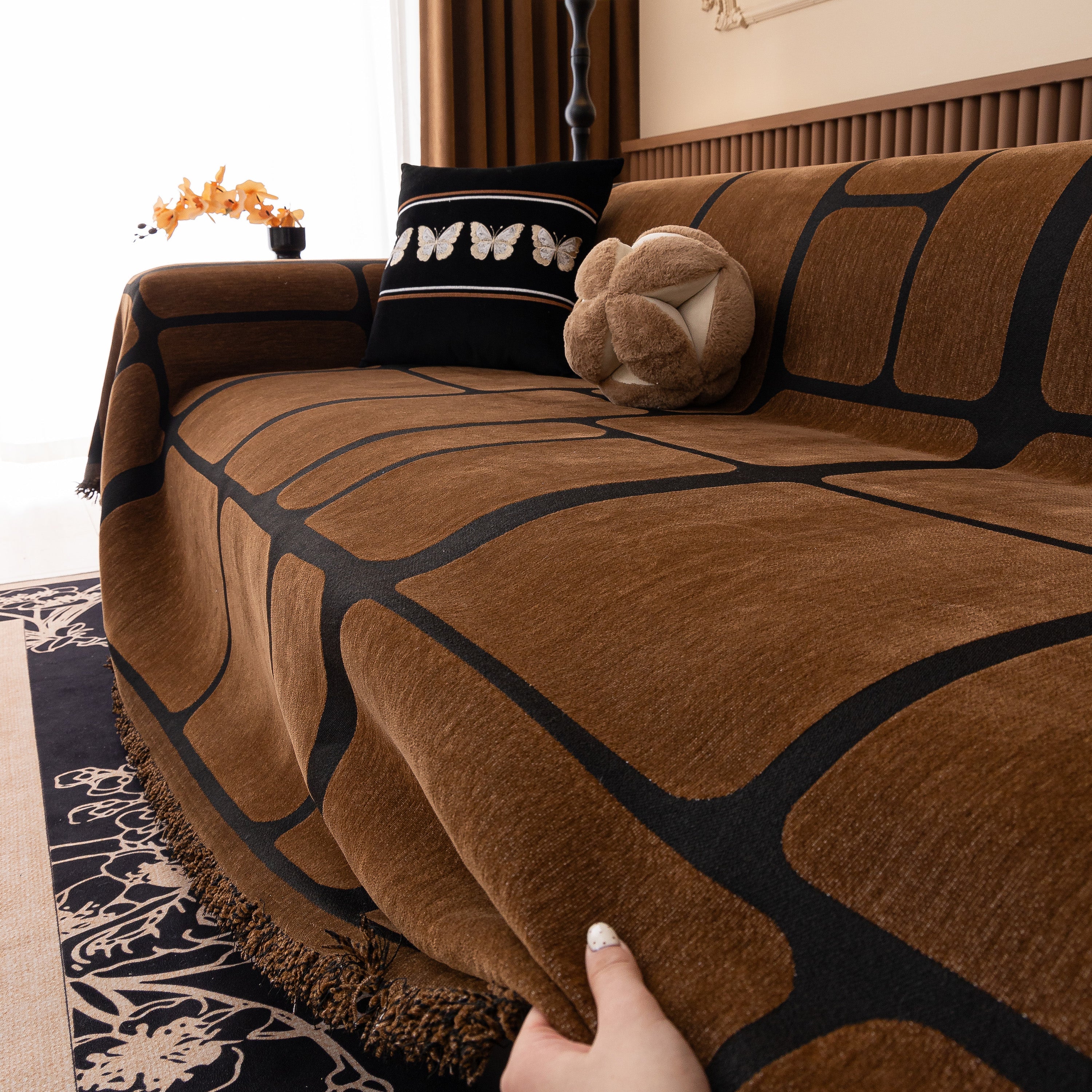 Modern Geometric Sofa Cover Decorative Couch Throw Blanket Furniture Protector