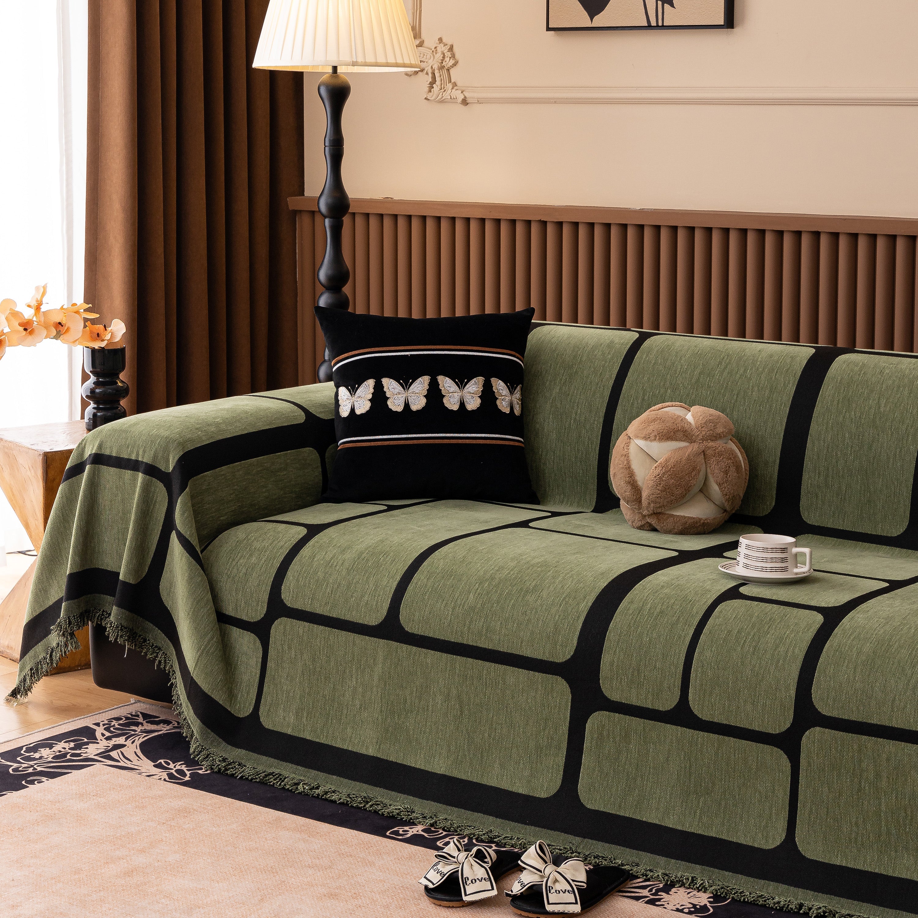 Modern Geometric Sofa Cover Decorative Couch Throw Blanket Furniture Protector