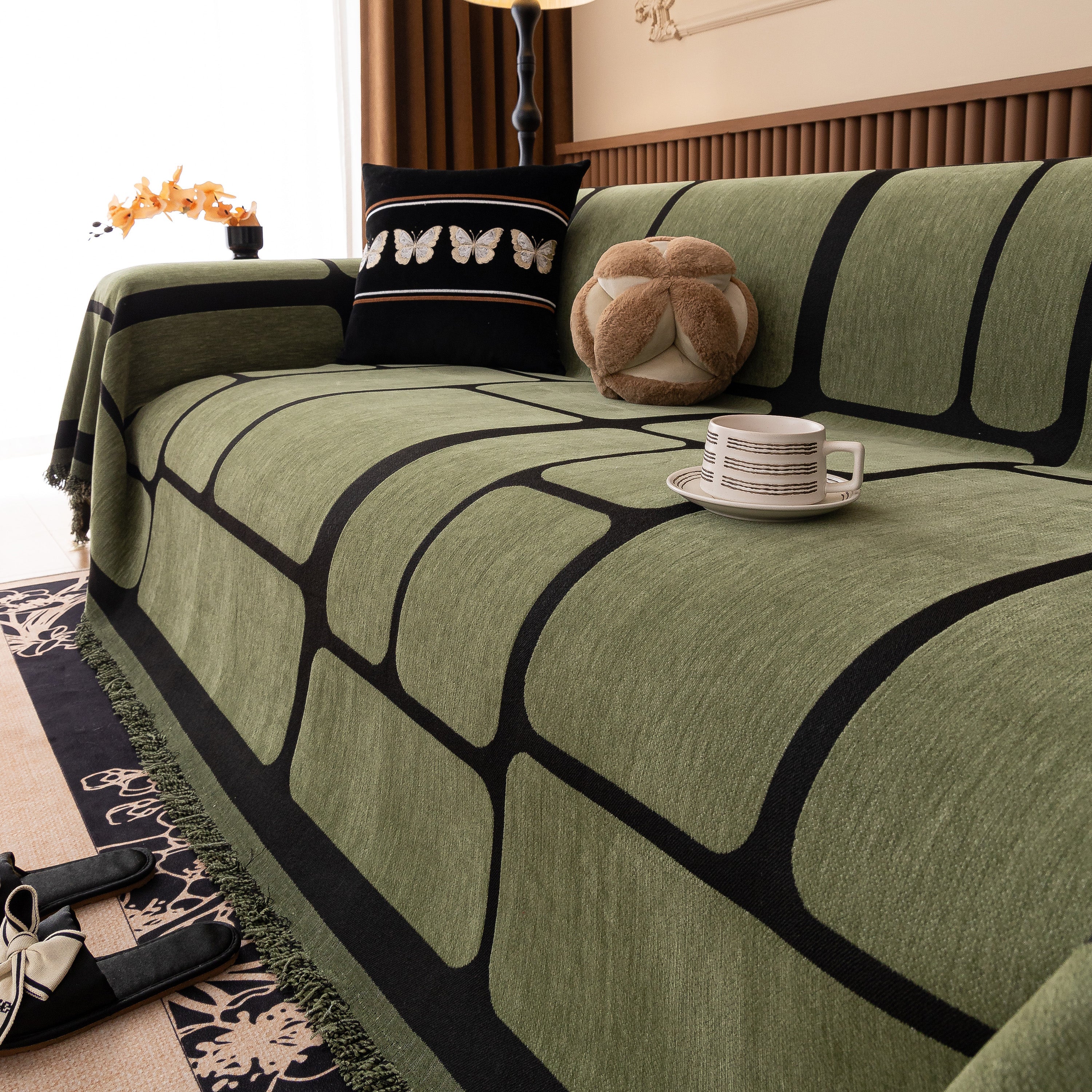 Modern Geometric Sofa Cover Decorative Couch Throw Blanket Furniture Protector