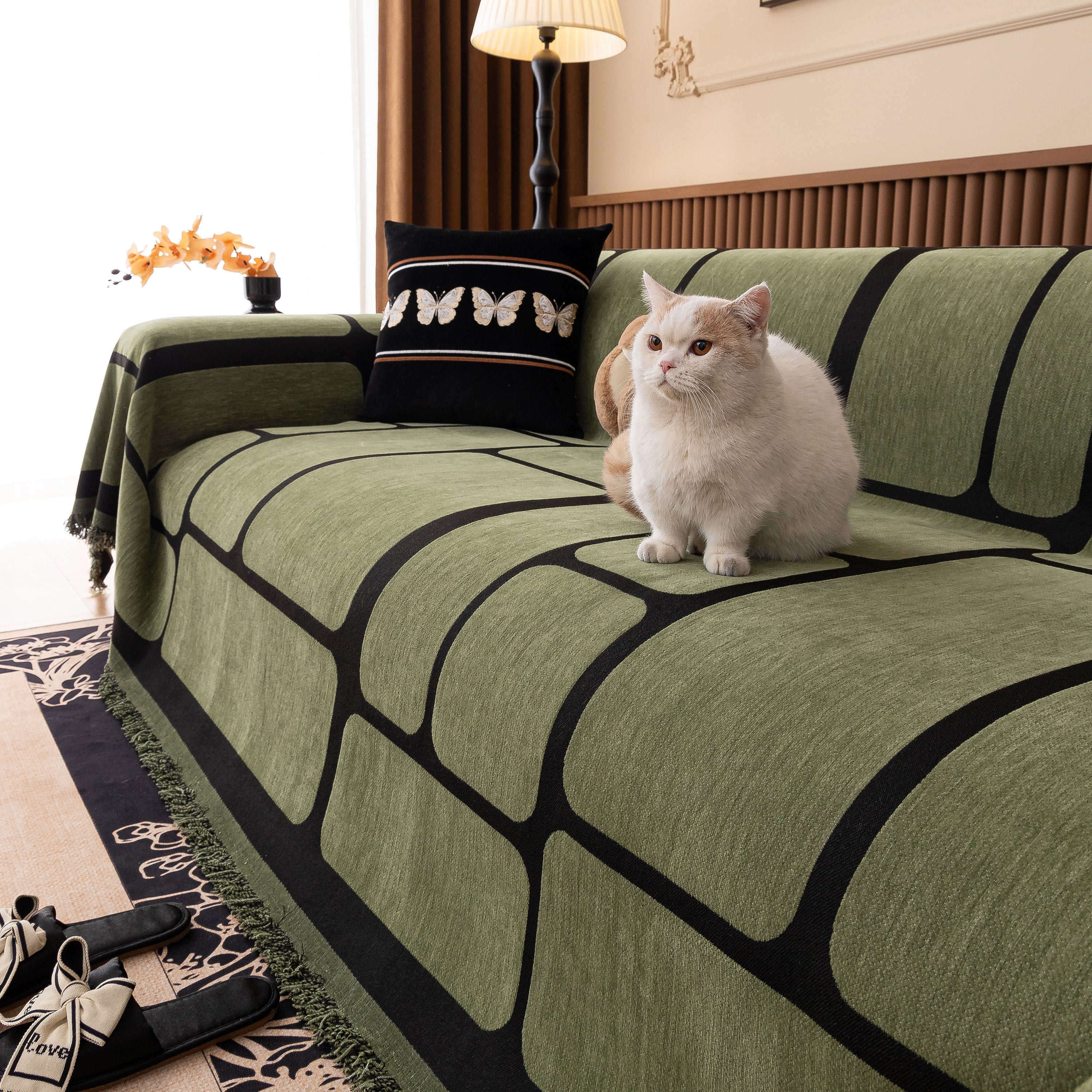 Modern Geometric Sofa Cover Decorative Couch Throw Blanket Furniture Protector