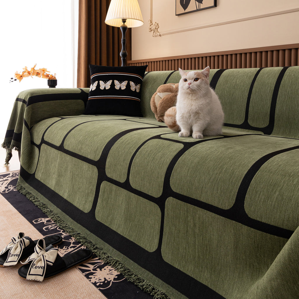 Modern Geometric Sofa Cover Decorative Couch Throw Blanket Furniture Protector