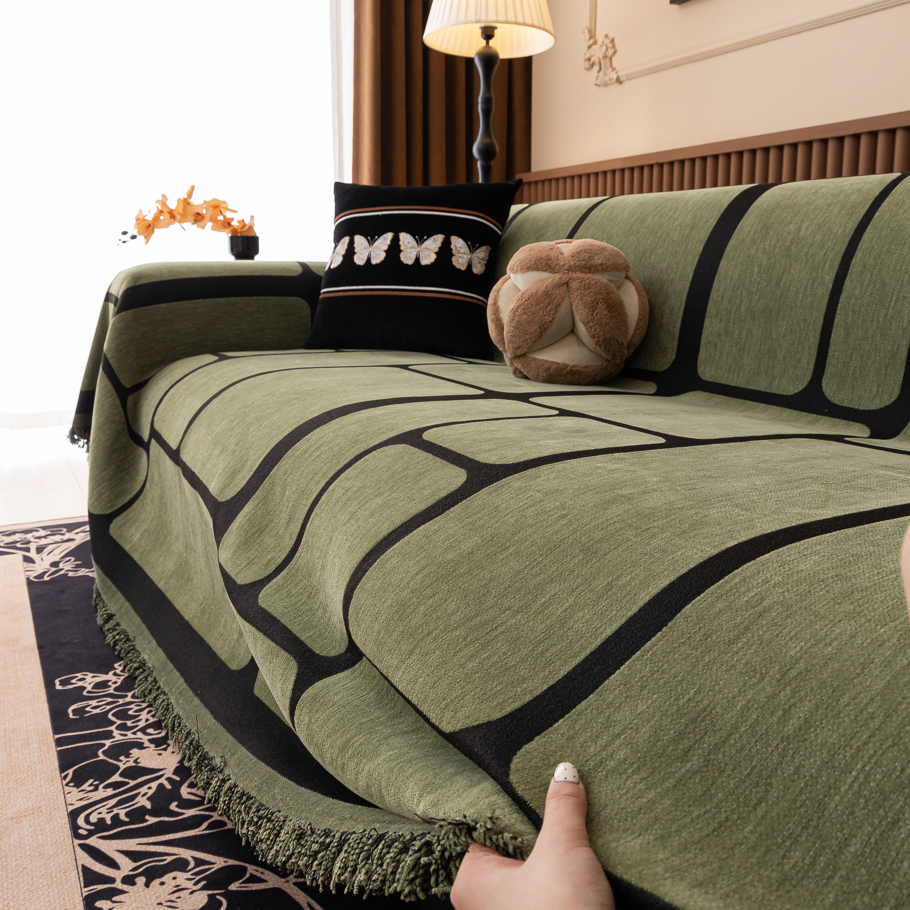 Modern Geometric Sofa Cover Decorative Couch Throw Blanket Furniture Protector