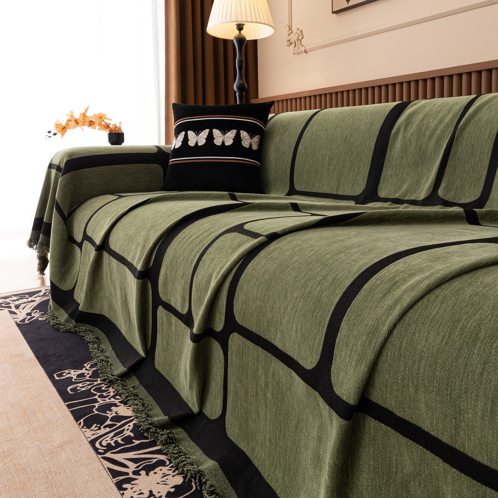 Modern Geometric Sofa Cover Decorative Couch Throw Blanket Furniture Protector