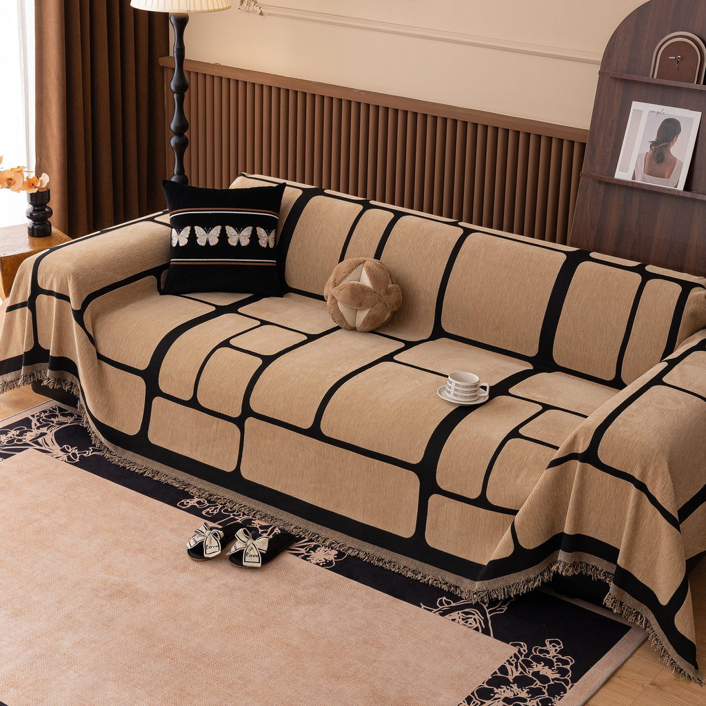 Modern Geometric Sofa Cover Decorative Couch Throw Blanket Furniture Protector