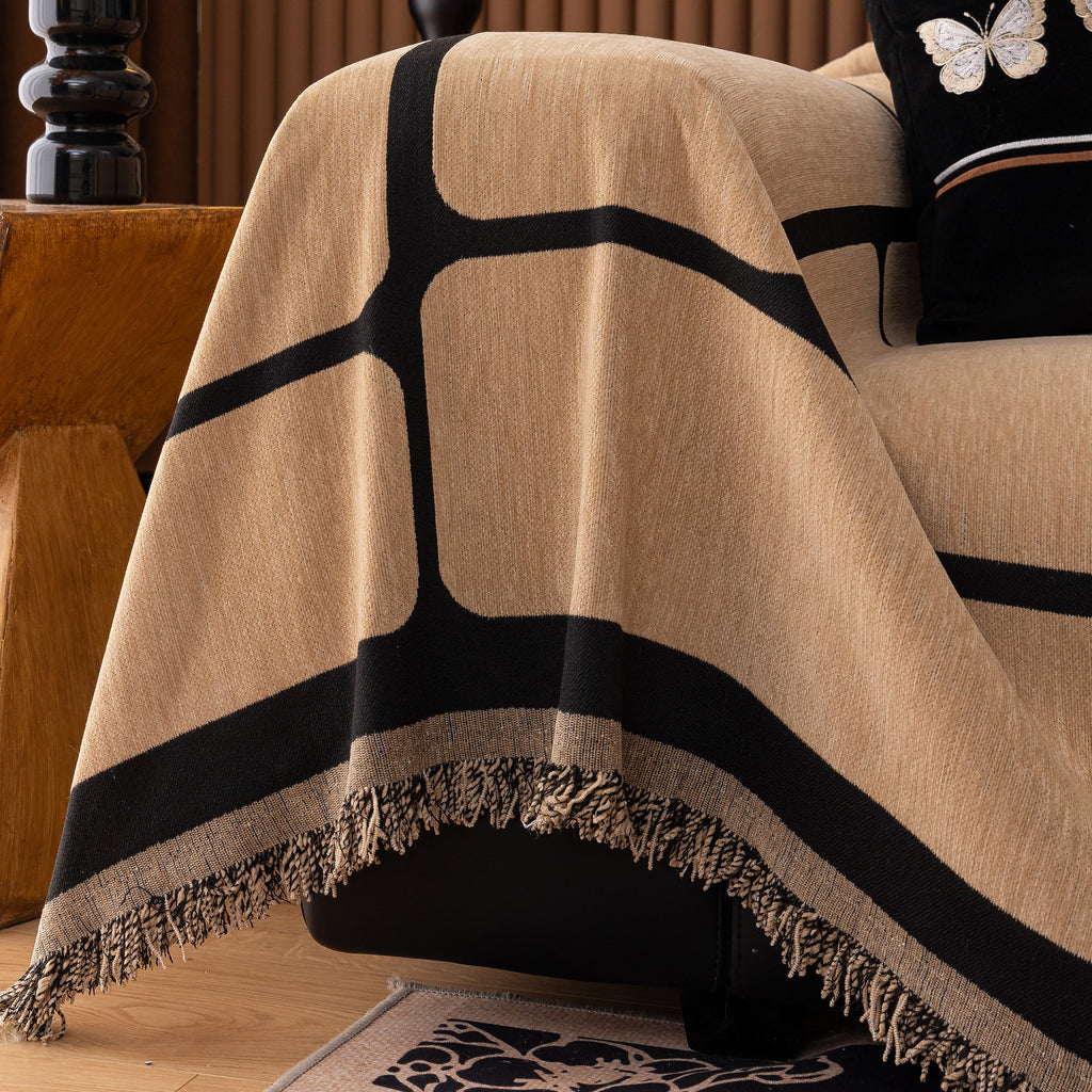 Modern Geometric Sofa Cover Decorative Couch Throw Blanket Furniture Protector