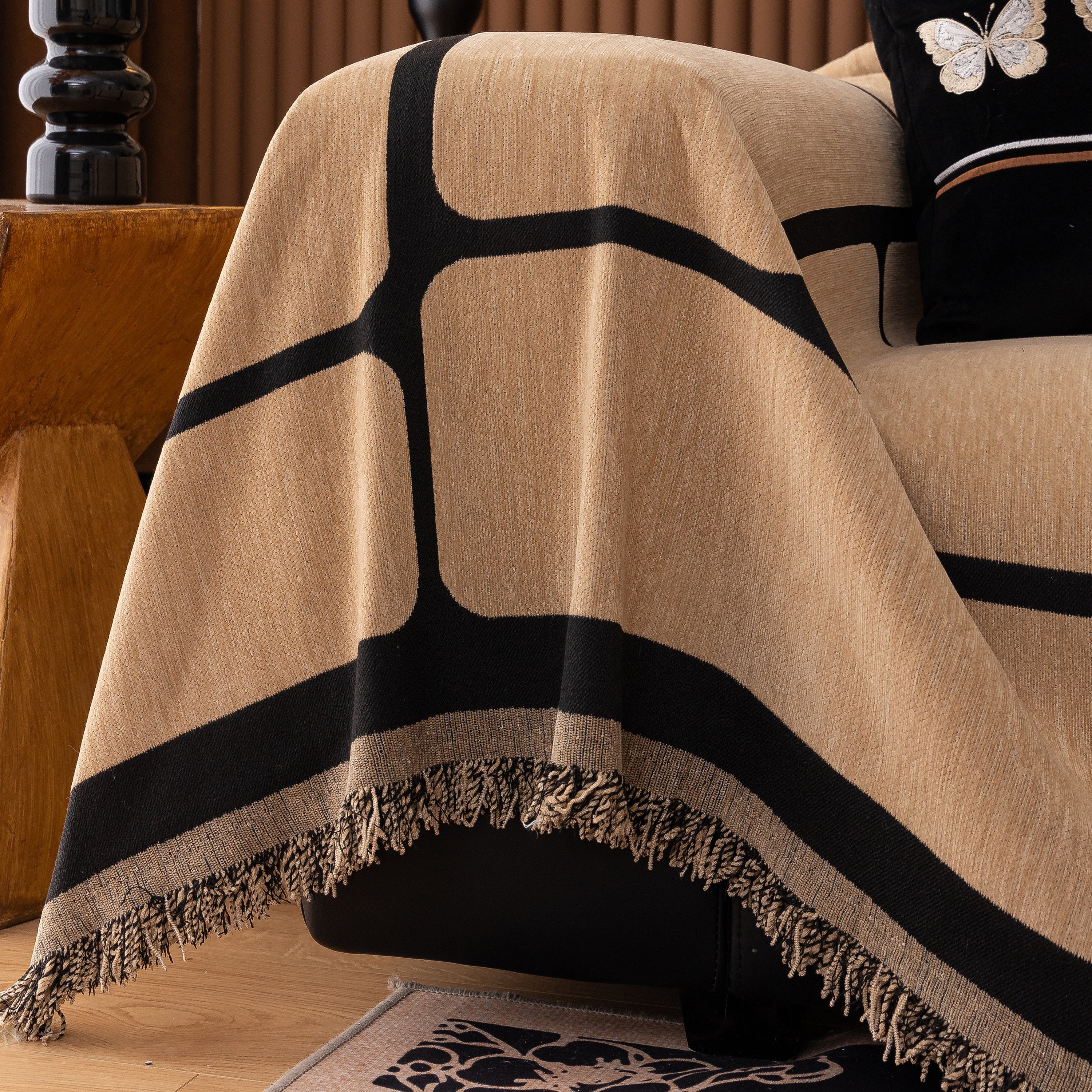 Modern Geometric Sofa Cover Decorative Couch Throw Blanket Furniture Protector