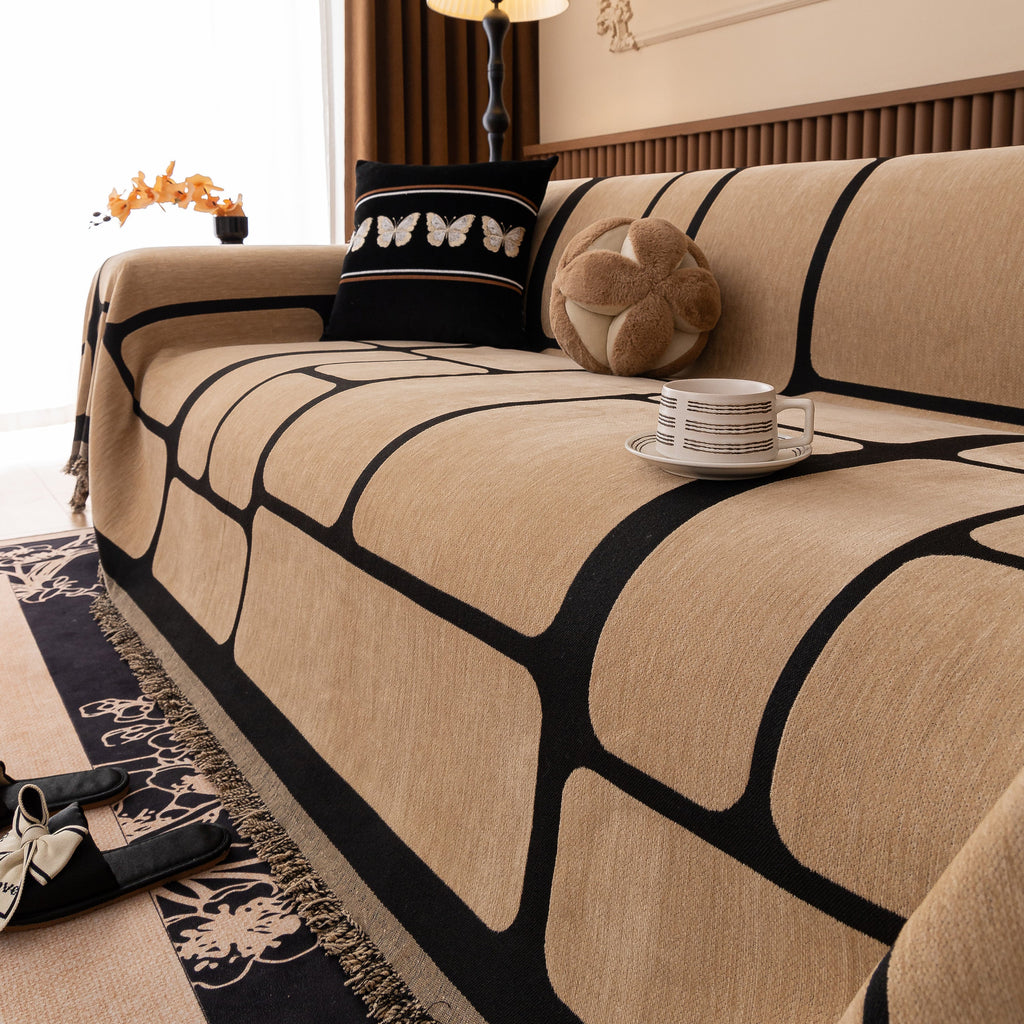 Modern Geometric Sofa Cover Decorative Couch Throw Blanket Furniture Protector