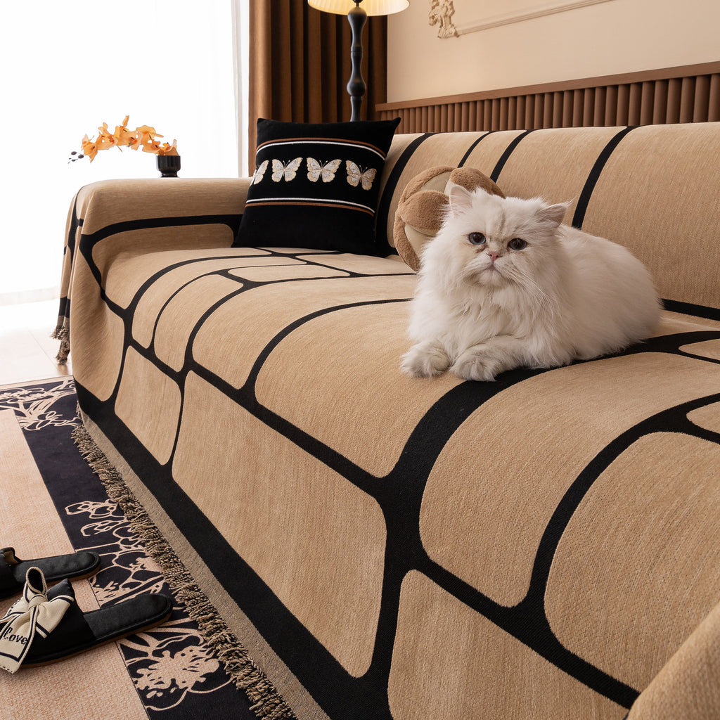 Modern Geometric Sofa Cover Decorative Couch Throw Blanket Furniture Protector