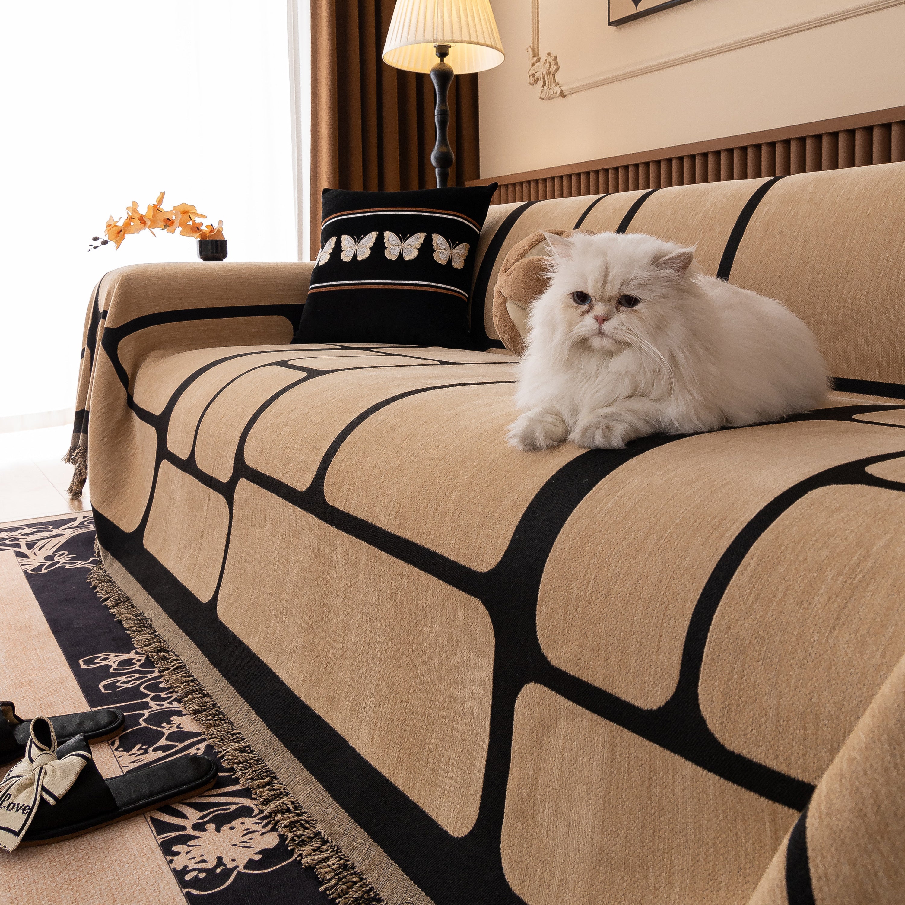 Modern Geometric Sofa Cover Decorative Couch Throw Blanket Furniture Protector