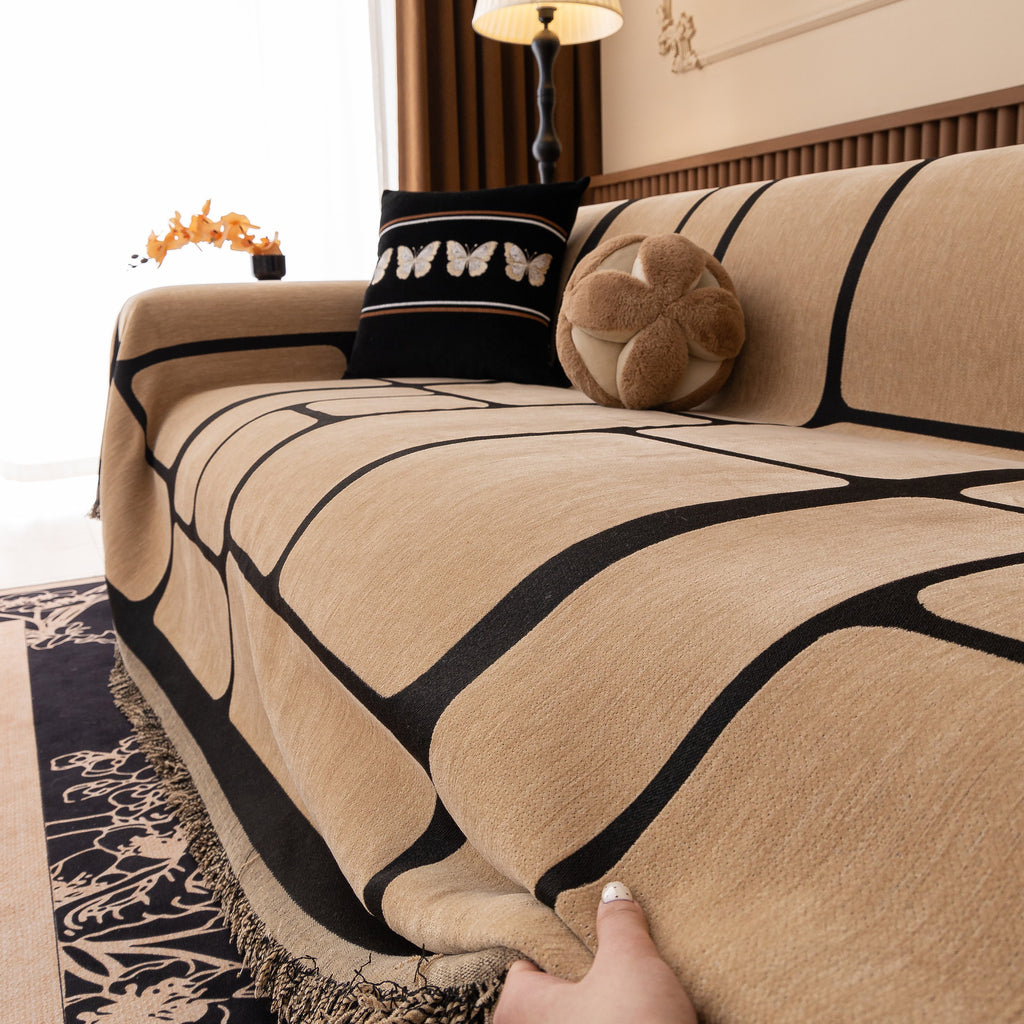 Modern Geometric Sofa Cover Decorative Couch Throw Blanket Furniture Protector