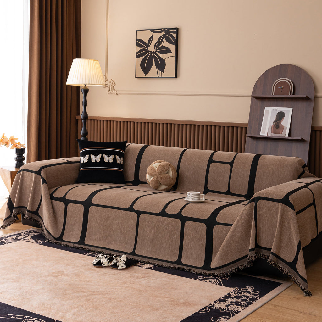 Modern Geometric Sofa Cover Decorative Couch Throw Blanket Furniture Protector