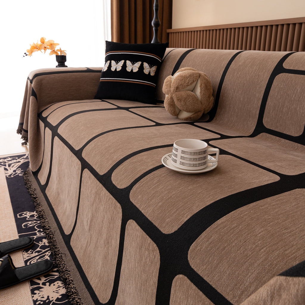 Modern Geometric Sofa Cover Decorative Couch Throw Blanket Furniture Protector