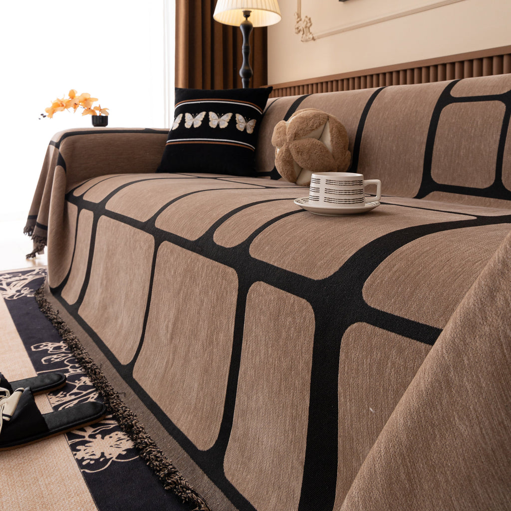 Modern Geometric Sofa Cover Decorative Couch Throw Blanket Furniture Protector